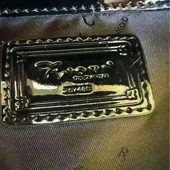 Rioni Italia Moda “The Lady” Quilted Signature Black Patent Leather Bag New! - Picture 9 of 16